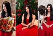 Suzy surprises fans with a slimmer look as her red dress and Japanese princess inspired styling create a dramatic new mood