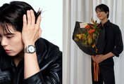 Park Bo Gum creates the perfect “boyfriend photo” with a bright smile, large bouquet, and relaxed Milan style