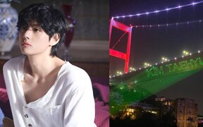 BTS V Gets Epic Birthday Celebrations Around the World, from Turkey’s Bosphorus Bridge to New York Times Square