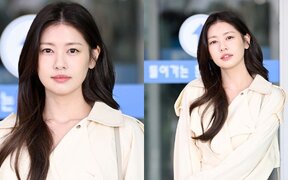 Jung So Min Looks Like a Spring Goddess in a Lemon Trench Coat — Her Puppy-Like Eyes Have Fans Swooning