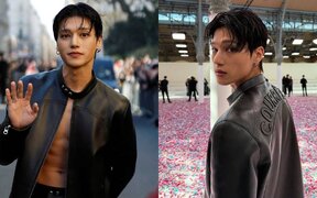 ATEEZ’s Wooyoung Turns Paris Fashion Week Into His Own Runway, Stuns in Bold All-Black Look With a Hint of Abs