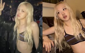 Rosé’s fun night out in a bra top and leather jacket is giving fans major style goals