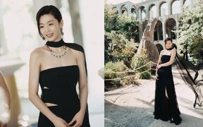 Jun Ji Hyun turns Barcelona into a runway with stunning dresses
