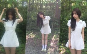 Chuu looks like a real-life fairy in white dress and long straight hair in new photos