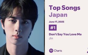 BTS’s Jin becomes first K-pop male soloist to hold No.1 on Spotify Japan for 22 days with ‘Don’t Say You Love Me’