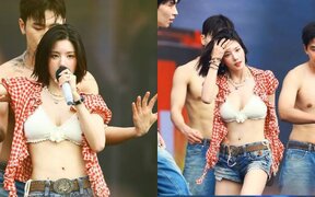 Kwon Eun Bi drops jaws with daring outfit and stunning vocals at Waterbomb festival
