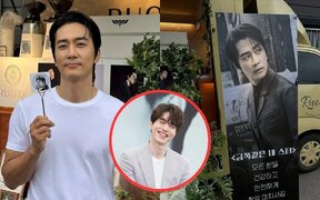 Lee Dong Wook surprises Song Seung Heon with sweet coffee truck gift on set — fans love their strong friendship