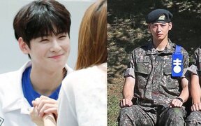 Cha Eun Woo ends up in charge of dishwashing at military camp and soldiers reportedly lined up just to see his handsome face