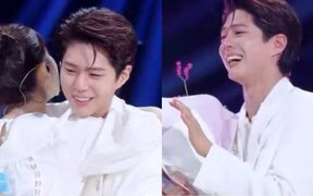 Park Bo Gum breaks down in tears as IU shows up out of nowhere with flowers and a song