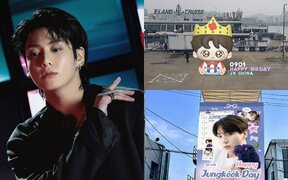 BTS Jungkook’s Chinese fanclub sets up 6-meter ‘baby prince’ and giant LED sign in Seoul for his birthday