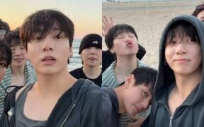 BTS shows their casual daily life at the beach in LA during surprise livestream