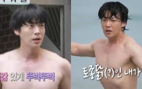 Ahn Jae Hyun shows off bulked-up body on "Home Alone", jokes he imagined himself sexy but ended up looking like a farm chicken