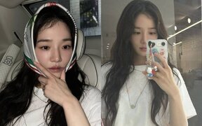 Park Gyu Young amazes fans with gd style scarf selfies and even unflattering angle shots cannot hide her beauty