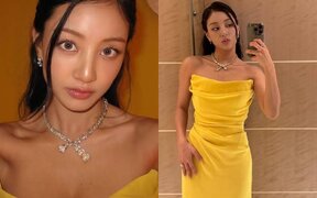 TWICE’s Jihyo turns heads with glowing tanned skin and bold off-shoulder dress