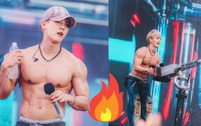 BTOB’s Lee Minhyuk drives fans wild at Waterbomb Singapore as he shows off his hot body and powerful performance