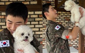 Cha Eun Woo melts hearts in army uniform as he reunites with his dog at training graduation