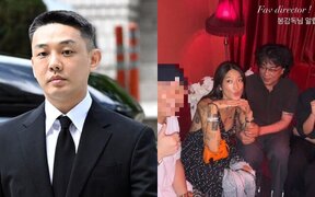 Actor Yoo Ah In makes public appearance at party after drug conviction, photo with Bong Joon Ho and Peggy Gou goes viral