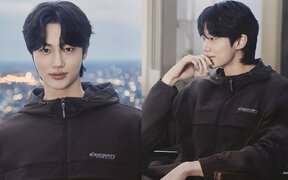 Byeon Woo Seok shows warm autumn vibes in Discovery Expedition pictorial, looking stylish in mocha mousse training set