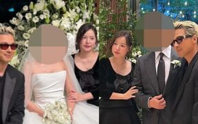 Min Hyo Rin turns heads with her first public appearance in years alongside husband Taeyang at a star-studded wedding