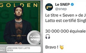 BTS's Jungkook achieves another global milestone with Seven officially going platinum in France