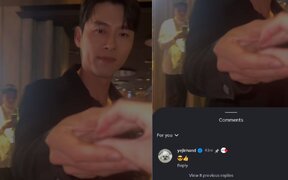 Hyun Bin refuses fan’s hand heart and only saves it for Son Ye Jin, wife reacts with thumbs up