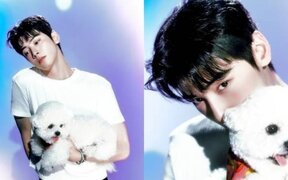 Cha Eun Woo wows fans with adorable photos with his dog and stunning looks for ‘Sweet Papaya’ while in the military