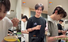 ZEROBASEONE's Zhang Hao and Kim Gyu Vin surprise Han Yu Jin with a homemade college exam lunchbox that melts fans’ hearts