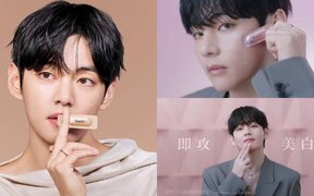 BTS's V leads Japan cosmetics TV ad favorability chart showing real "V effect"