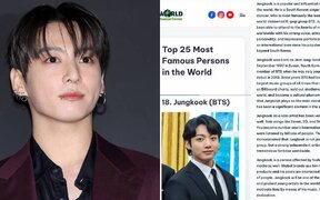 BTS's Jungkook earns spot among world’s most famous figures in latest Top 25 global ranking