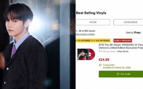 BTS’s V tops France’s Fnac with his ARIRANG VELVET RED LP as his member version keeps dominating global pre orders