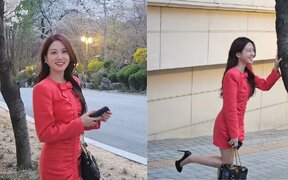 Park Eun Bin shows a completely different style with striking red hair and elegant luxury fashion ahead of her next project
