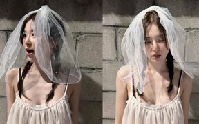 Red Velvet’s Seulgi turns a simple sunny day into a dreamy photoshoot with her veil look and soft casual fashion