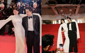 Jun Ji Hyun steals attention in Cannes as her mini dress and sneakers styling shows off her perfect proportions