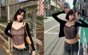Red Velvet’s Joy turns heads with her chic Japan street photos and leopard print crop top look