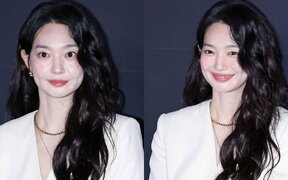 Shin Min Ah’s lovely smile and dimples steal attention at “Pupil” screening with Kim Woo Bin cheering her on