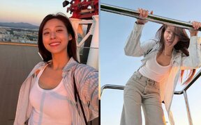 Seolhyun turns a simple outdoor look into a photoshoot as fans praise her refreshing visuals and model like fit