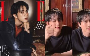 BTS’s Jin captivates viewers in a simple 30-second ELLE Korea video as six magazine covers dominate bestseller rankings