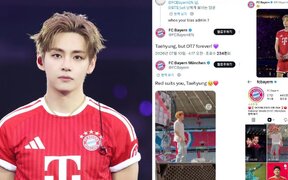 FC Bayern Munich names BTS’s V as its favorite member and says “Red looks good on you” during historic concerts