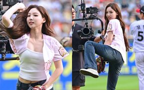 TWICE’s Nayeon becomes LG Twins’ victory fairy as her first pitch day marks historic 1 million home crowd record