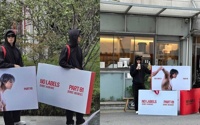 TXT’s Yeonjun turns Seongsu into an art scene with shirtless posters and mystery men carrying huge bags