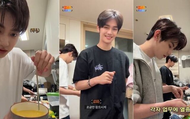 ZEROBASEONE's Zhang Hao and Kim Gyu Vin surprise Han Yu Jin with a homemade college exam lunchbox that melts fans’ hearts