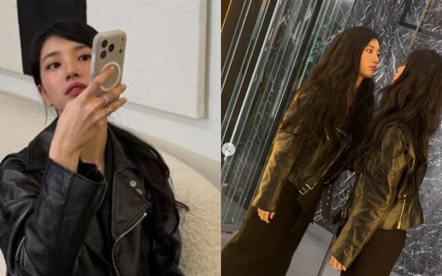 Suzy stuns fans by admiring her reflection in the mirror as her flawless visuals steal the spotlight at a luxury event