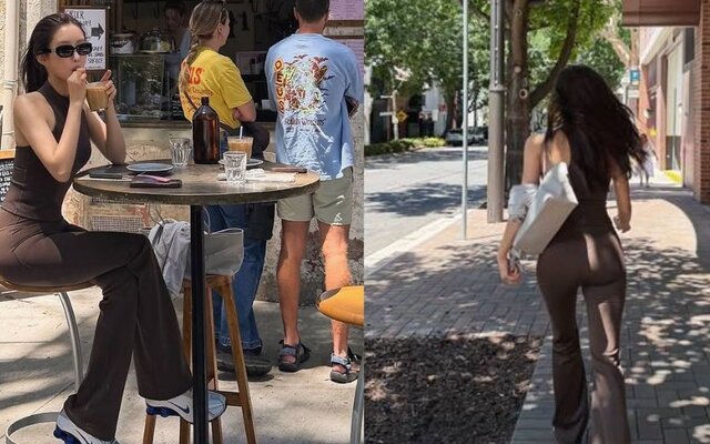 T-ara's Hyomin turns heads in Sydney as she walks streets in tight leggings showing off her stunning hourglass figure