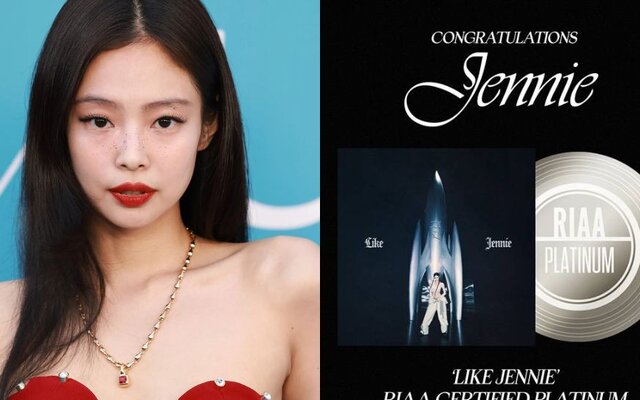 BLACKPINK’s Jennie adds another major U.S. milestone as like JENNIE earns Platinum and pushes her total RIAA certifications even higher