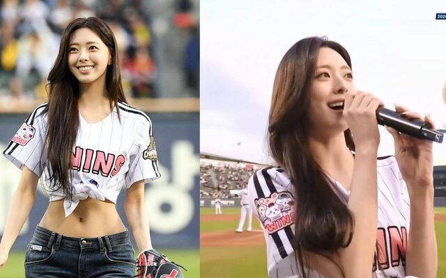 ITZY’s Yuna draws attention at baseball game as her visuals and proportions impress fans from every angle