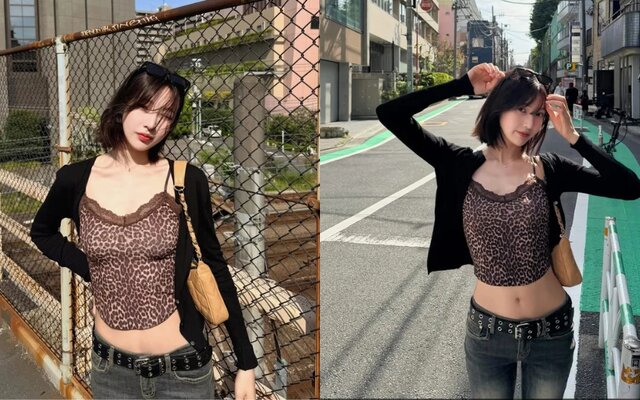Red Velvet’s Joy turns heads with her chic Japan street photos and leopard print crop top look