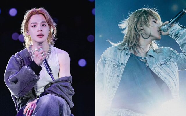 BTS Jimin becomes a hot topic after showing his shoulder length hair in new photos from the tour