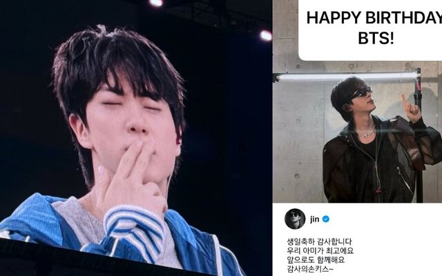 BTS Jin melts fans with sweet message to ARMY after Busan concert and sends a thankful hand kiss on BTS’s debut anniversary
