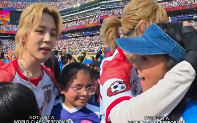 BTS’s Jimin warmly comforts young performers after World Cup halftime show as children gather around him backstage