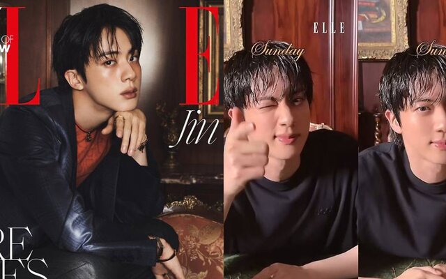 BTS’s Jin captivates viewers in a simple 30-second ELLE Korea video as six magazine covers dominate bestseller rankings